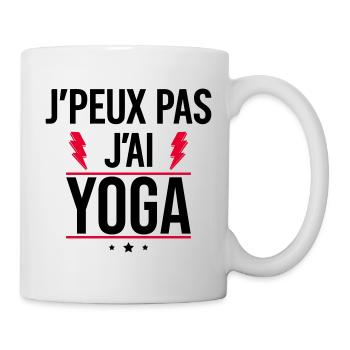 J’peux pas j’ai yoga Humour Yoga - Mug blanc - blanc - Droite