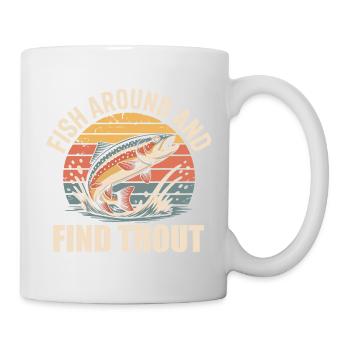 Pêchez et trouvez des truites - Un pêcheur amusant - Mug blanc - blanc - Droite