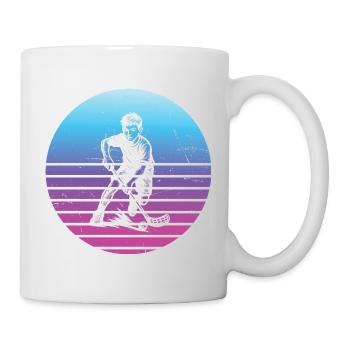 Kompaktes Floorball Design für Unihockey - Tasse - Weiß - Rechts