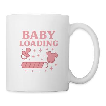 Baby Loading Graphic – Pacifier & Diaper Stars - Mug - white - Right