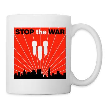 ARRÊTEZ LA GUERRE – Des villes au lieu de bombes, paix maintenant - Mug blanc - blanc - Droite