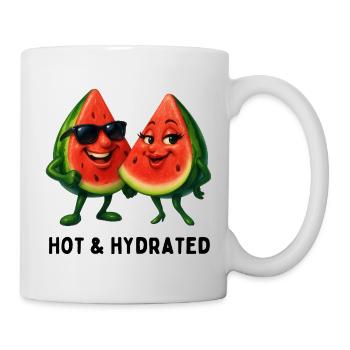 Sommerspaß Wassermelonen Paar - Tasse - Weiß - Rechts
