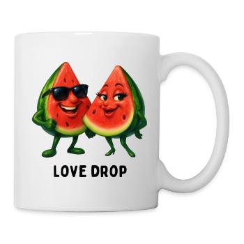 Love Drop Wassermelonen Duo - Tasse - Weiß - Rechts