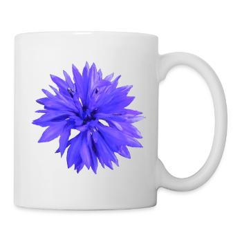 Kornblume - Tasse - Weiß - Rechts