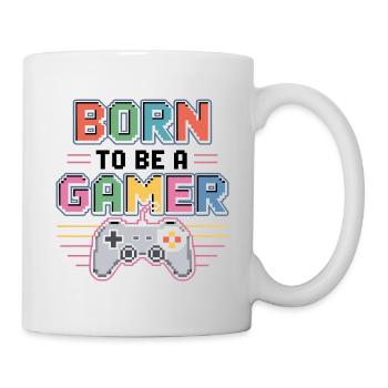 Né pour être joueur - Mug blanc - blanc - Droite