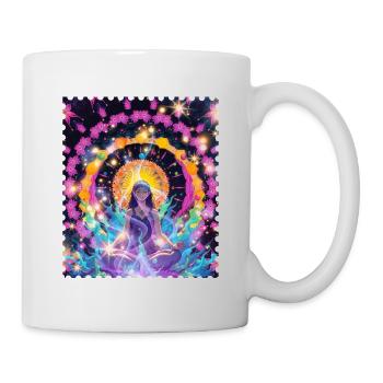 Mandala Meditation Aura - Tasse - Weiß - Rechts