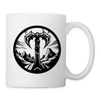 Barbarian Symbol – Tribal Axe - Mug - white - Right