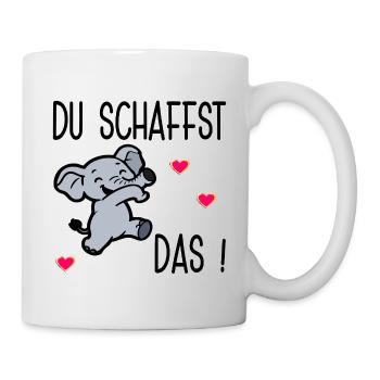 Prüfungen Arbeit - Du schaffst das - Tasse - Weiß - Rechts
