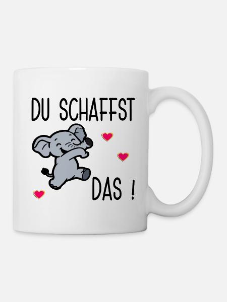 Prüfungen Arbeit - Du schaffst das - Tasse - Weiß