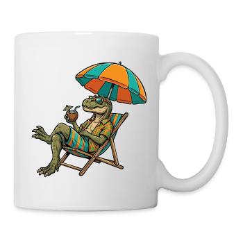 Stranddino im Tropenlook - Tasse - Weiß - Rechts