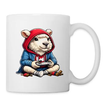 Gamer Sheep Hoodie Charm - Mug - white - Right