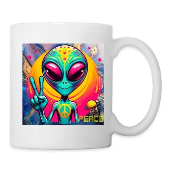 Trippy Alien - Tasse - Weiß - Rechts