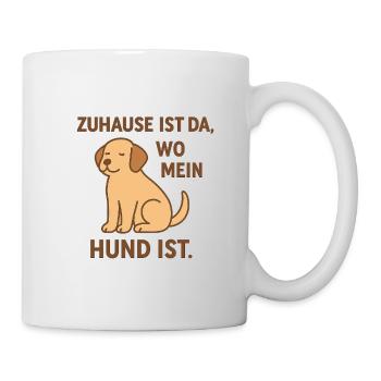 Home is where my dog is - Mug - white - Right