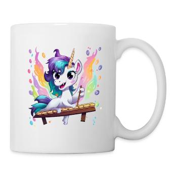 Regenbogen Einhorn Klangzauber - Tasse - Weiß - Rechts
