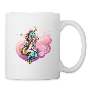 Pastel Unicorn Saxophonist - Mug - white - Right