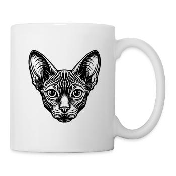Sphynx-Katze - Tasse - Weiß - Rechts