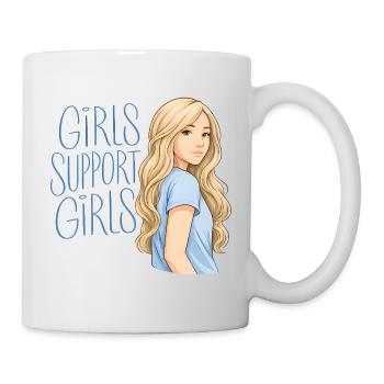 Girls Support Girls – Feminist Statement Art - Tasse - Weiß - Rechts