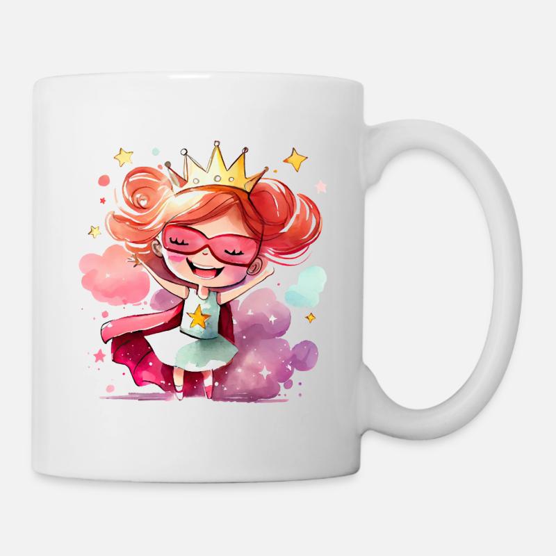 Superheldin Prinzessin - Mutiges Mädchen - Tasse - Weiß