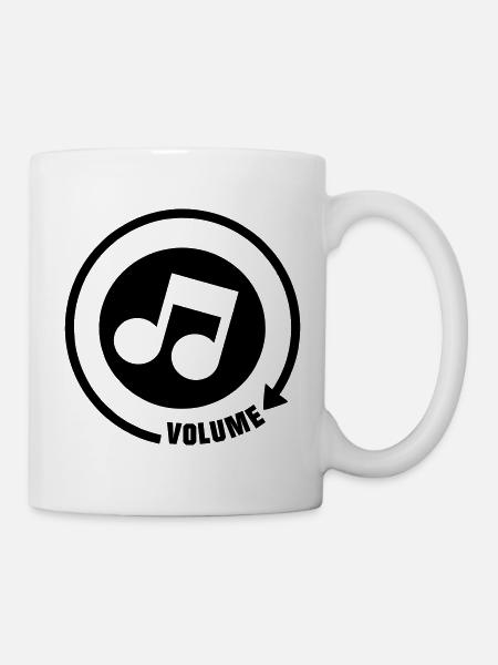 Volume_knop Musikton - Tasse - Weiß