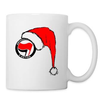 Antifa Christmas - Santa Claus - X-MAS-Aktion - Mug - white - Right