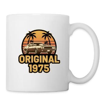 Original 1975 Retro Auto Sunset - Tasse - Weiß - Rechts