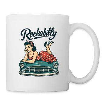 Rockabilly Vintage Car Pin Up Retro Gift - Mug - white - Right