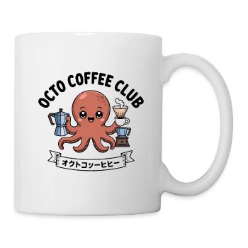 Octo Coffee Club - Funny Octopus T-Shirt - Mug - white - Right