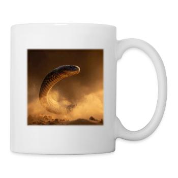 Golden Cobra in the Desert Desert Dust - Mug - white - Right