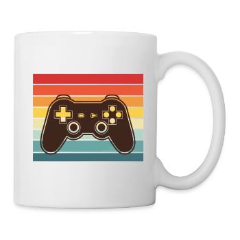 Retro Rainbow ControllerVintage Videospiel-Controller - Tasse - Weiß - Rechts