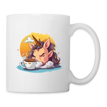 Kaffee-Unicorn im Morgenlicht - Tasse - Weiß - Rechts