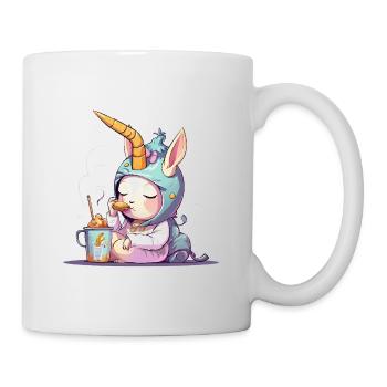 Rêve nue de licorne câline - Mug blanc - blanc - Droite