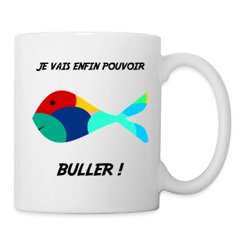 POISSON. MEMOIRE. SARDINE. POISSON D'AVRIL. MER - Mug blanc - blanc - Droite