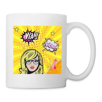 Pop art wow - Mug blanc - blanc - Droite