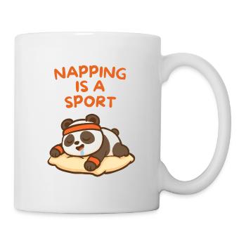 Nickerchen ist ein Sport – Sleepy Panda Cartoon - Tasse - Weiß - Rechts