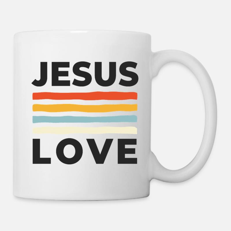 Jesus Love Christliche Nächstenliebe - Tasse - Weiß
