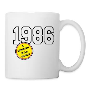 1986 Legende Geboren , 40 Geburtstag - Tasse - Weiß - Rechts