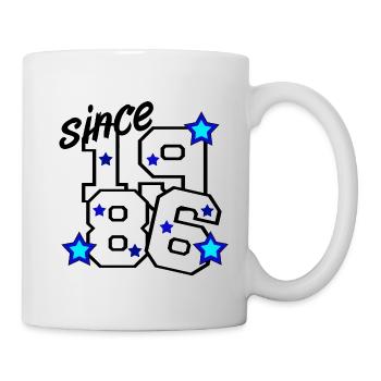 1986 Star Numeral Design, 40th Birthday - Mug - white - Right