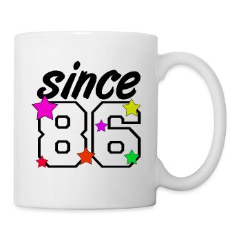 Since 86 , 1986 , 40.Geburtstag - Tasse - Weiß - Rechts