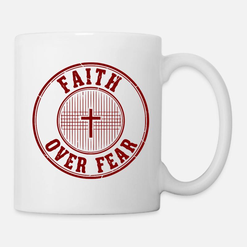 Emblème de la Foi avant la Peur - Mug blanc - blanc