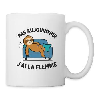 Not today, I'm lazy - Mug - white - Right