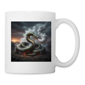 Snake in the lava field - Mug - white - Right