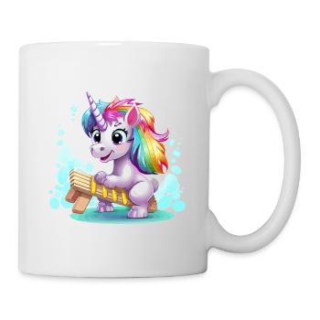 Rainbow Unicorn Sleigh - Mug - white - Right