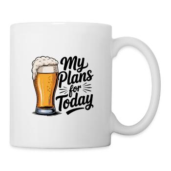 Mes projets pour aujourd’hui - Logo de la bière cool - Mug blanc - blanc - Droite