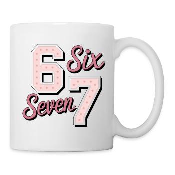Six Seven Funny 67 Colorful Meme - Mug - white - Right