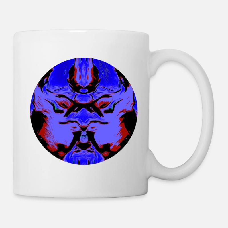 Void Mask, Dark Symmetry, abstract face, - Mug - white