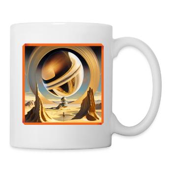 Monde orbital surréaliste primordial - Mug blanc - blanc - Droite