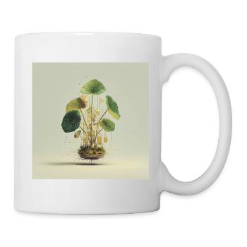 TechnoPflanze: Goldene Knoten - Tasse - Weiß - Rechts