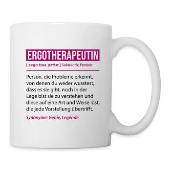 Ergotherapeutin Definition Lustiges Beruf Geschenk - Tasse - Weiß - Rechts
