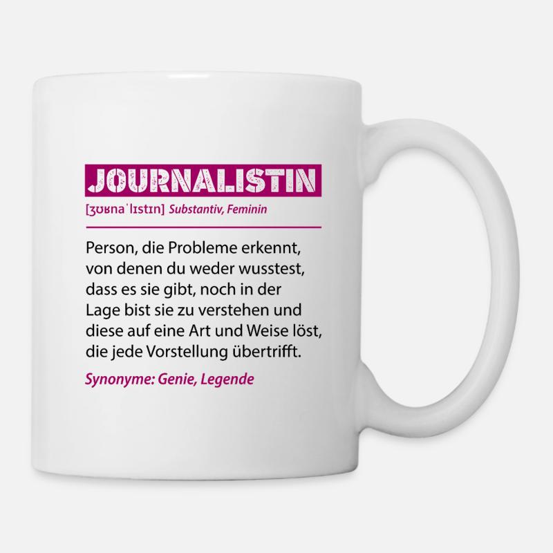 Journalistin Definition Lustiges Beruf Job Spruch - Tasse - Weiß