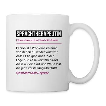 Speech Therapist Definition Funny Profession Saying - Mug - white - Right